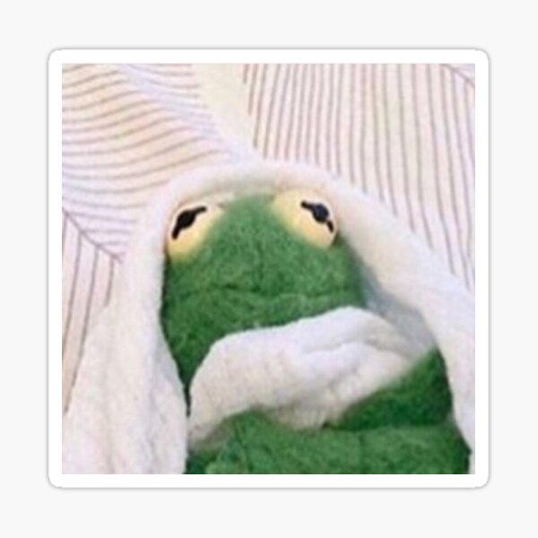 "crying kermit" Sticker by sofiapiac | Redbubble