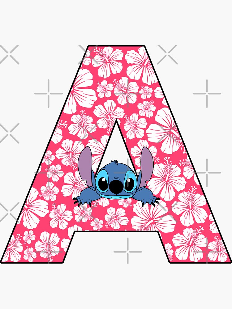 Imagen 3 de 3, Pegatina con la obra Lilo & Stitch Letra A, diseñada y vendida por Lizettesotelo.