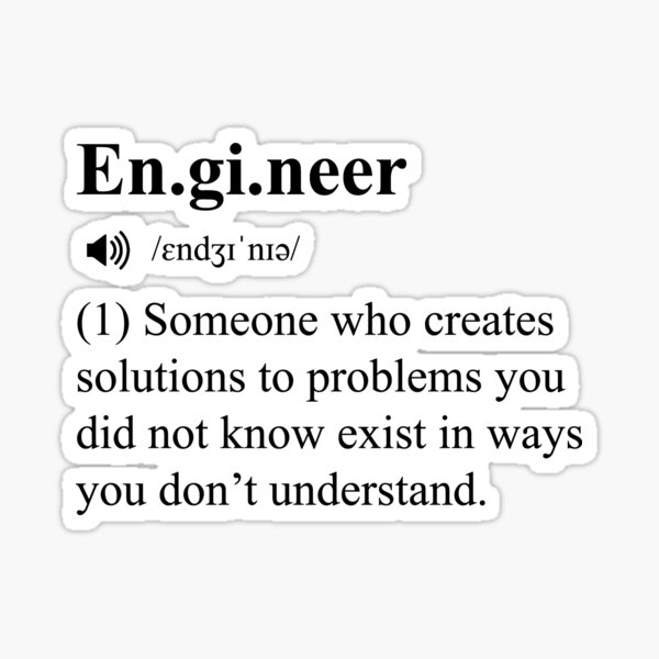 Item preview, Engineer Definition designed and sold by tinypurpleland.