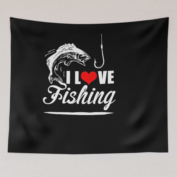 Item preview, I love Fishing - cool fishing lover Gift designed and sold by Teenation9.