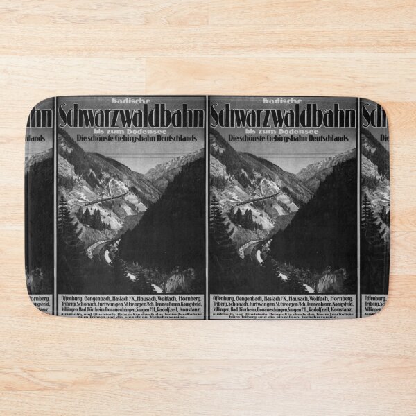 Item preview, Badische Schwarzwaldbahn Noire vintage travel poster designed and sold by stickart-marek.
