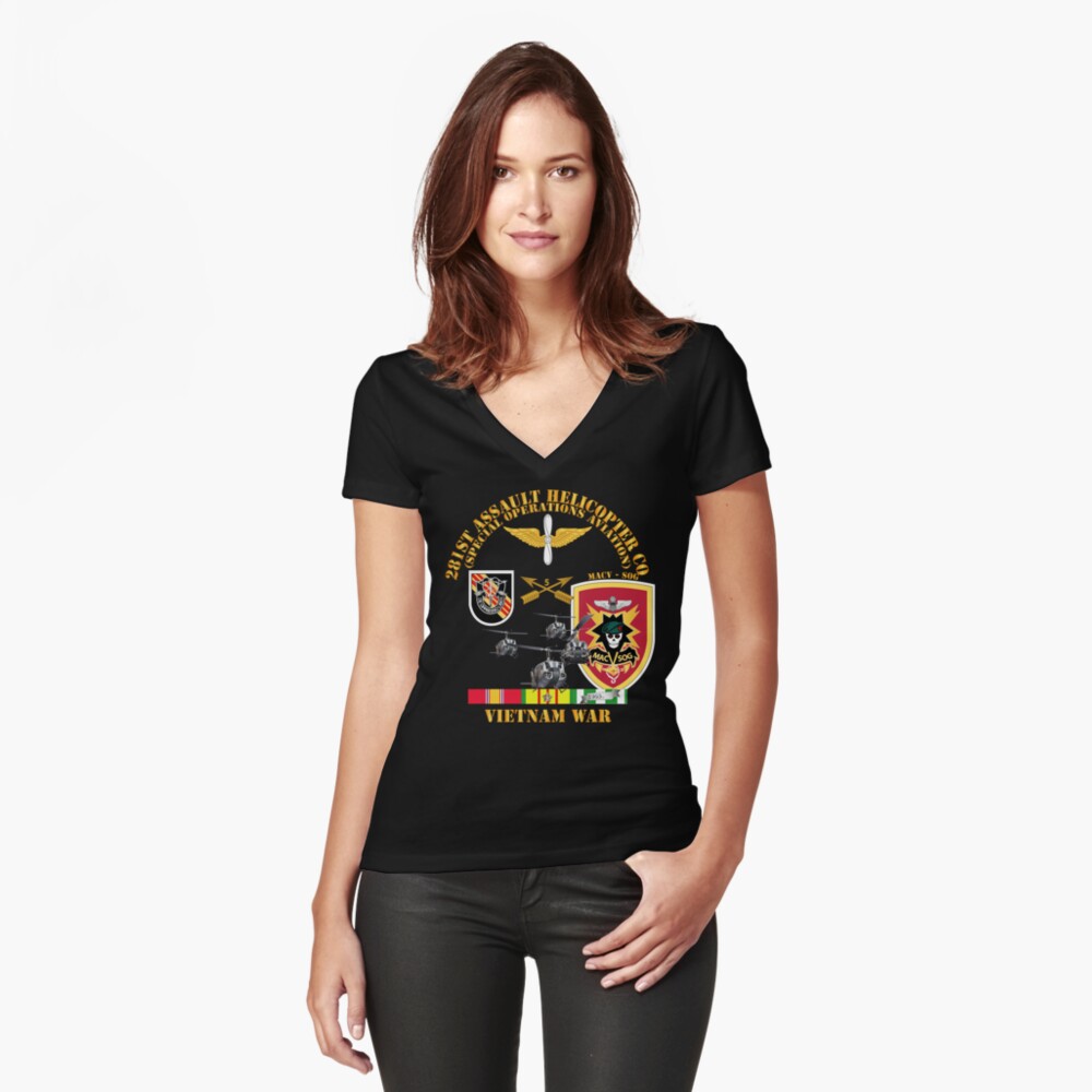 Item preview, Fitted V-Neck T-Shirt designed and sold by twix123844.