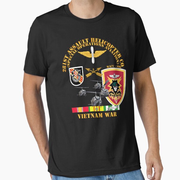 Vista previa del artículo con la obra «Ejército - 281.o AHC MAC V SOG con SVC», diseñado y vendido por Military Insignia Products.