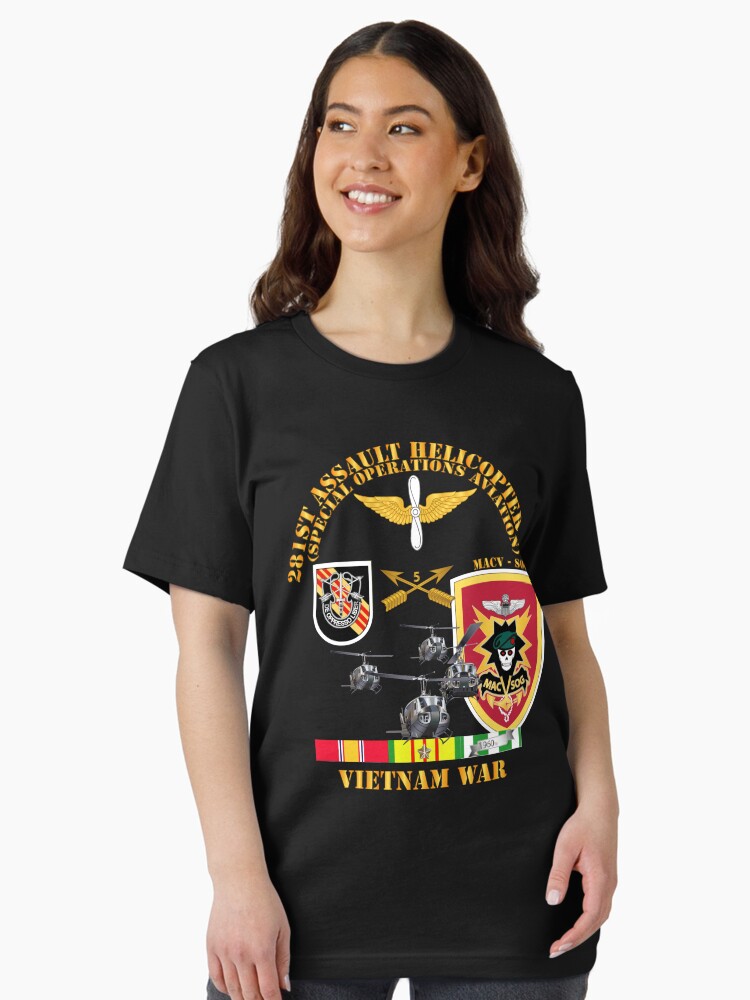 Thumbnail 1 of 7, Essential T-Shirt, Army - 281st AHC MAC V SOG w SVC designed and sold by twix123844.