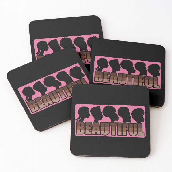Item preview, black is beautiful natural hairstyles and brown skin tones pink version designed and sold by smARTwork.