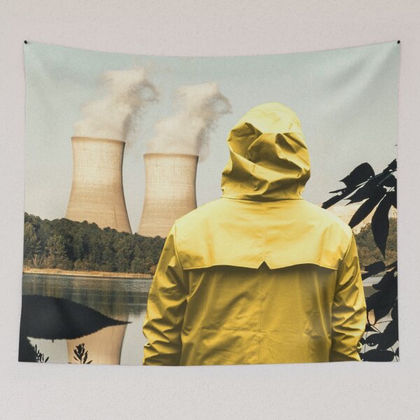 Item preview, Power Plant Smoke Stacks and Yellow Raincoat designed and sold by anthonylonder.