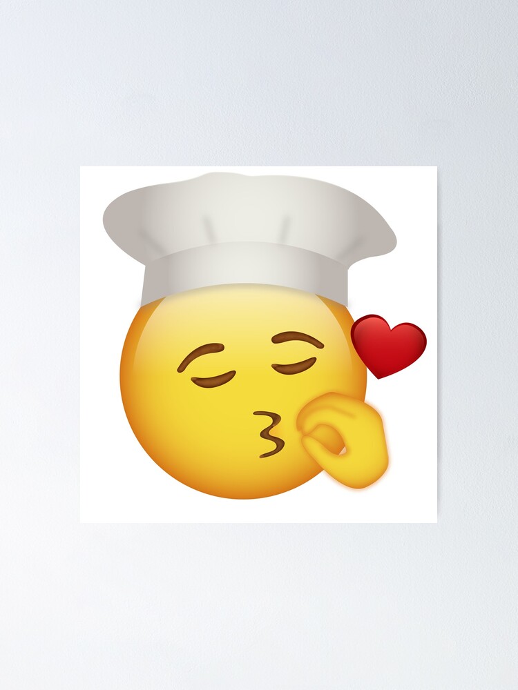  Chef s Kiss Emoji Poster For Sale By Fmbajorat Redbubble