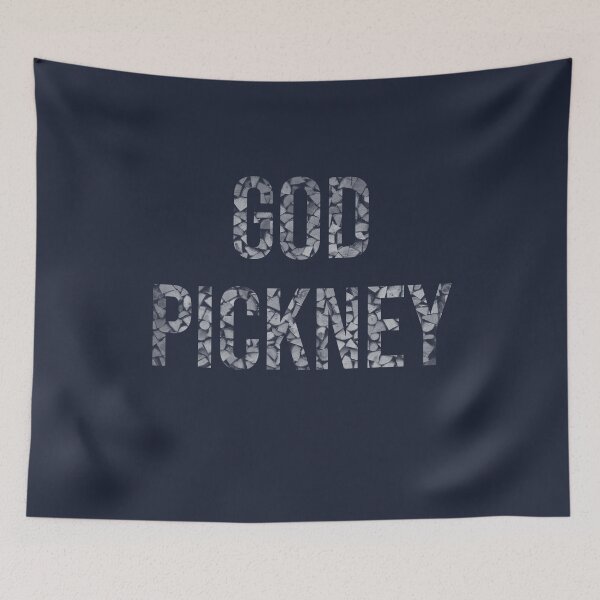 Item preview, white text God Pickney Jamaican Patois Dialect Distressed Christian typography designed and sold by sinceanna.