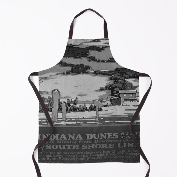 Item preview, Indiana Dunes Noire vintage travel poster designed and sold by stickart-marek.