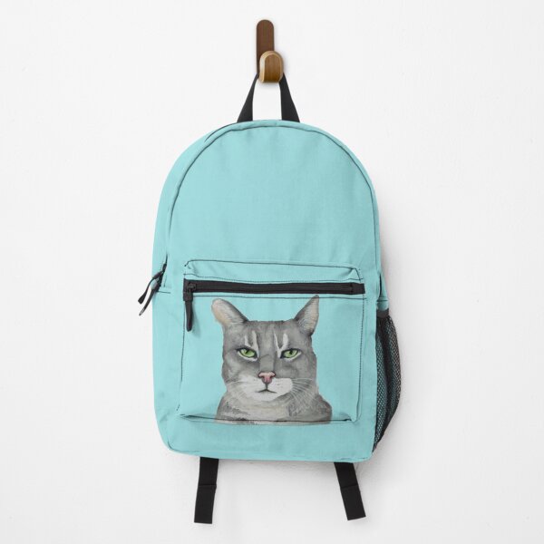 Item preview, Little grey cat with sticker pack!  designed and sold by Deb Webb.