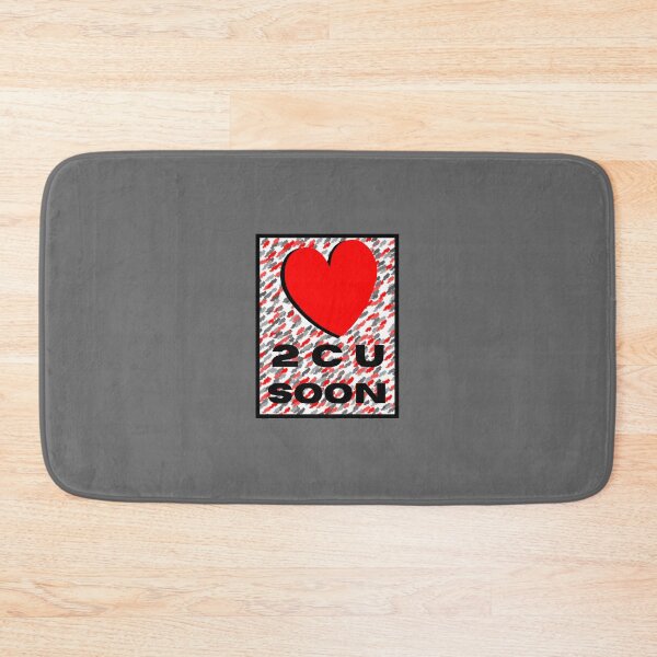 Item preview, Luv 2 c u soon with a big red heart designed and sold by AnnaBBS.