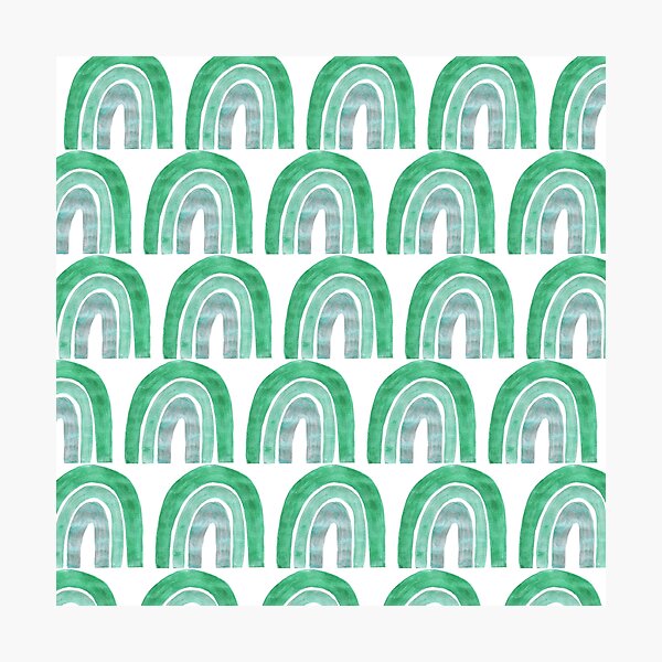 Item preview, Boho Rainbow Mint Green Pattern | Modern Rainbow Pattern designed and sold by merakiandmind.