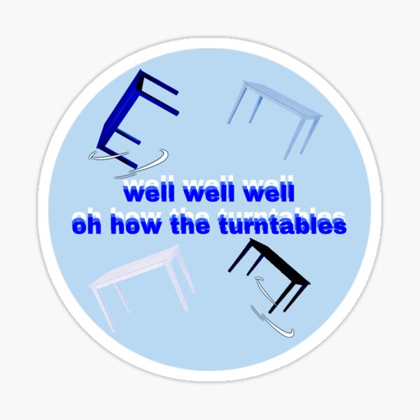 "oh how the turntables" Sticker by lipib Redbubble