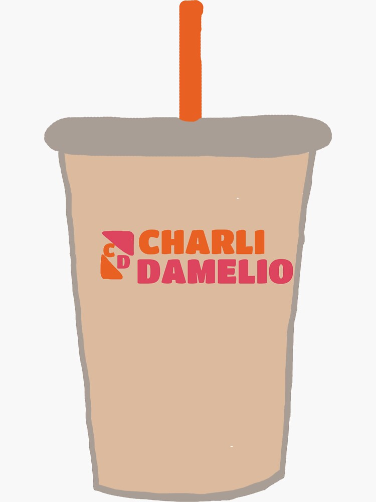 Charli damelio dunkin cup Sticker