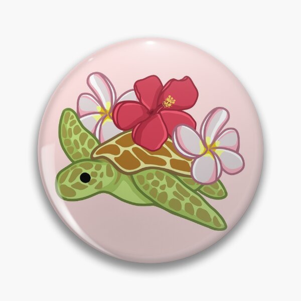 Item preview, Floral Hawaiian Sea Turtle designed and sold by megglesart.