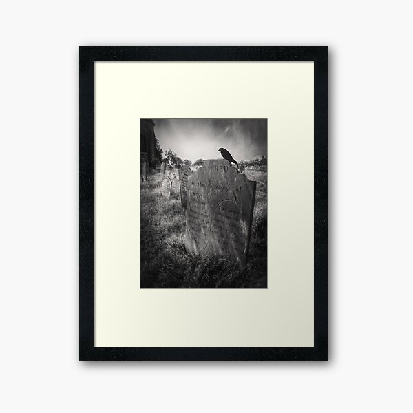Framed Print Dark Gothic Graveyard//Cemetery//Burial Ground Picture Poster Art
