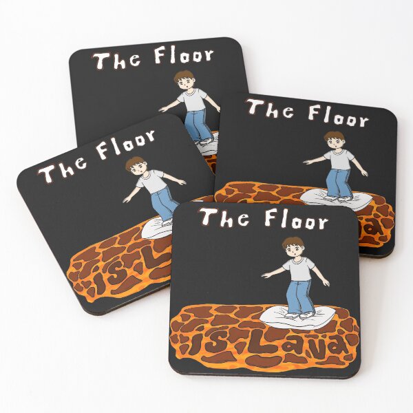 Item preview, The Floor is Lava with kid on a pillow with the lava all around designed and sold by frankheights.