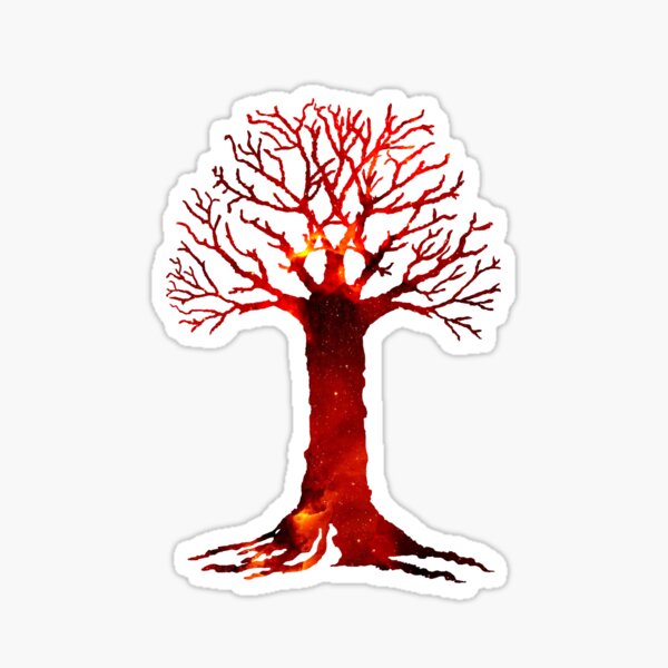 Fire Tree Sticker