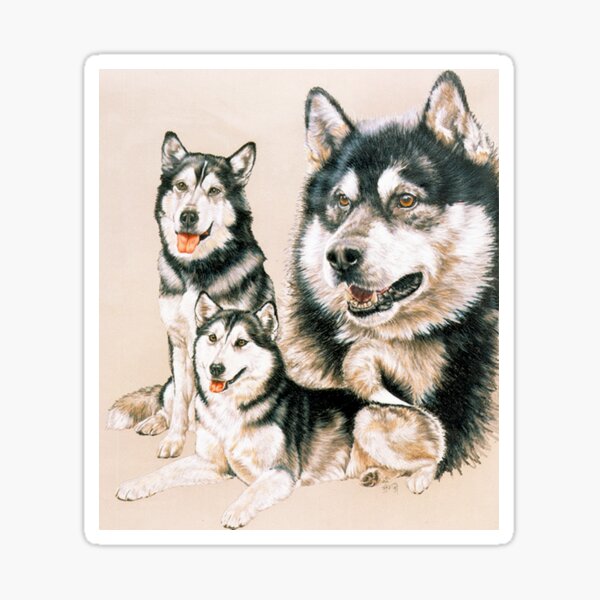 Alaskan Malamute Gallimaufry Sticker
