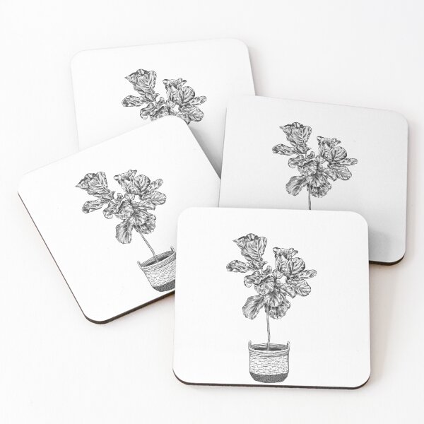Item preview, Fiddle Leaf Fig Illustration Ficus Lyrata designed and sold by Joanne Agus.