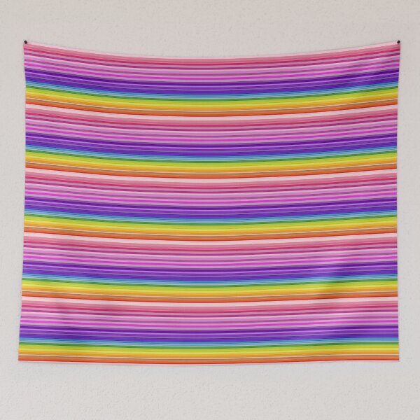 Item preview, Multi Colored Thin Stripes Rainbow Stripes designed and sold by zanydoodles.