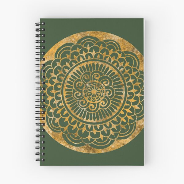 Item preview, Sunflower Sun Mandala Gold on Green designed and sold by ArtByDrax.