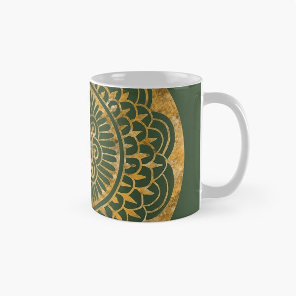 Item preview, Sunflower Sun Mandala Gold on Green designed and sold by ArtByDrax.