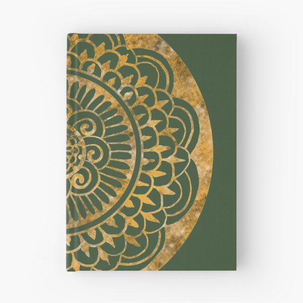 Item preview, Sunflower Sun Mandala Gold on Green designed and sold by ArtByDrax.
