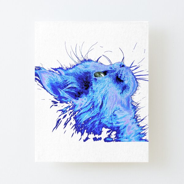 Bioluminescent Kitten Canvas Mounted Print