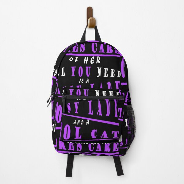 Item preview, Cool Cat Lady Design Text Purple designed and sold by vineeth.
