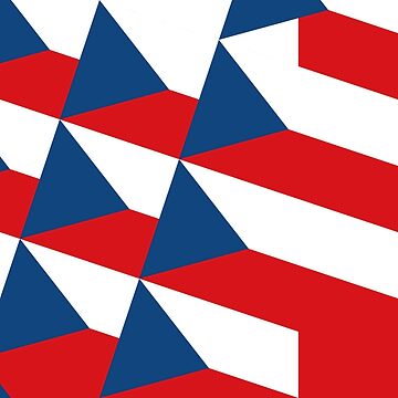 Artwork thumbnail, Czehia  Flag Pattern by designbywhacky