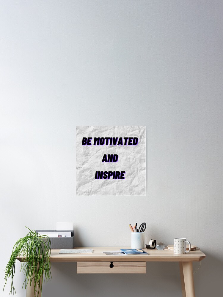 Thumbnail 2 of 3, Poster, Be Motivated (Purple) designed and sold by Riba991.