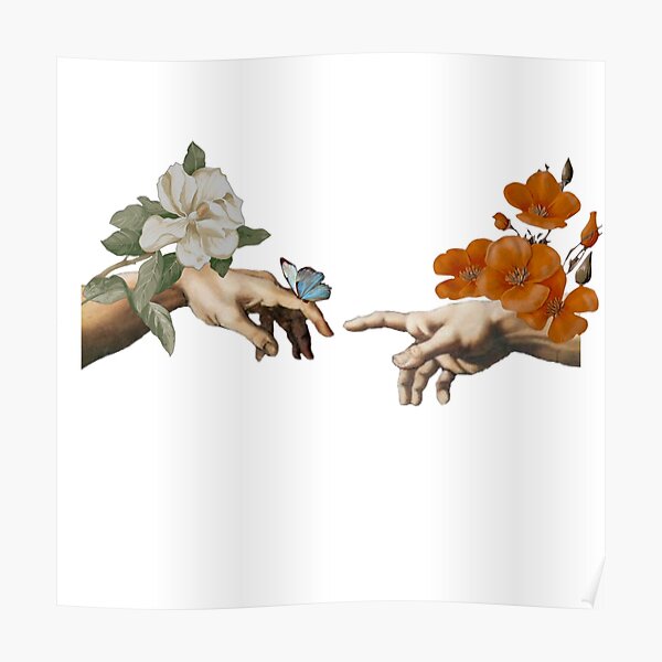 "The Creation of Adam hands" Poster for Sale by emilylao | Redbubble