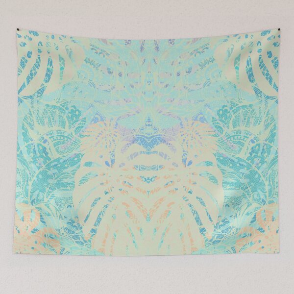Item preview, Hand drawn watercolor pattern with  monstera leaves designed and sold by MandalaFlowerArt.