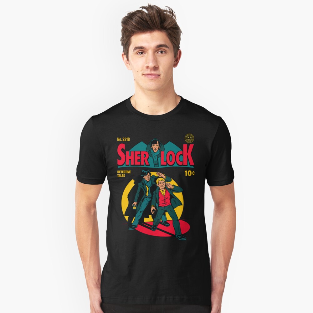 Sherlock Comic Slim Fit T-Shirt