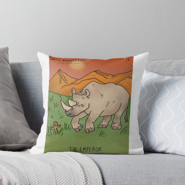 Artikelvorschau,  ein weißes Nashorn. stellt eine starke Autoritätsperson dar, die sich auf Recht und Ordnung konzentriert entworfen und verkauft von digandphil.