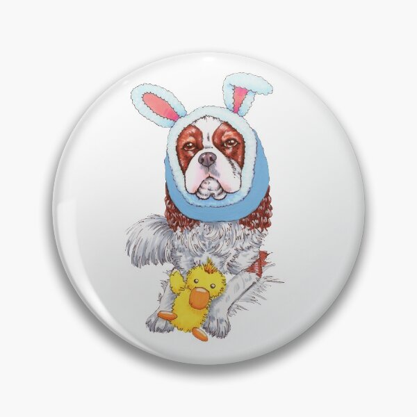 Item preview, Cavalier King Charles Spaniel - Blenheim wearing a bunny snood designed and sold by jollyinu.