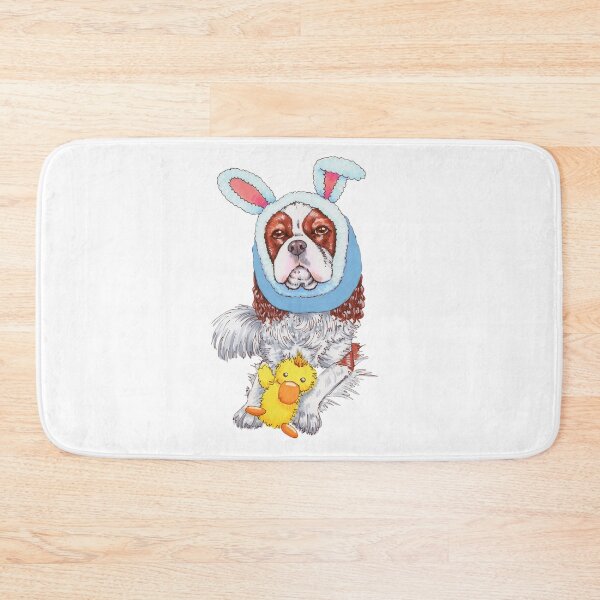 Item preview, Cavalier King Charles Spaniel - Blenheim wearing a bunny snood designed and sold by jollyinu.