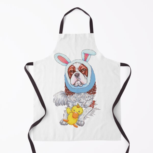 Item preview, Cavalier King Charles Spaniel - Blenheim wearing a bunny snood designed and sold by jollyinu.
