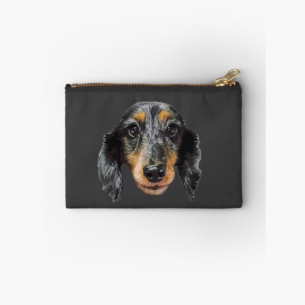 Item preview, Dachshund Black Silver Dapple Puppy Dog designed and sold by ElegantCat.