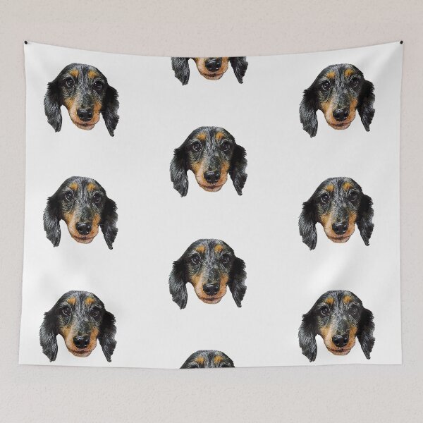 Item preview, Dachshund Black Silver Dapple Puppy Dog designed and sold by ElegantCat.