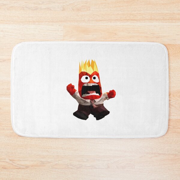 Item preview, Low Poly Red Character with Angry Expression in Geometric Art Style designed and sold by OrangePoly.