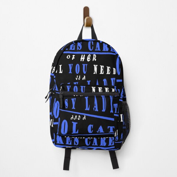 Item preview, Cool Cat Lady Design Text Blue designed and sold by vineeth.