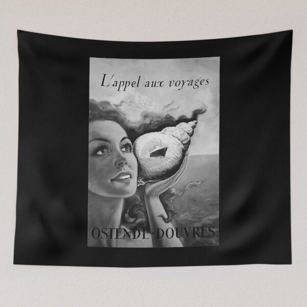 Item preview, Lappel aux Voyages Noire vintage travel poster designed and sold by stickart-marek.