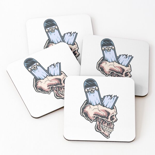 Item preview, Broken Skateboard Through Skull designed and sold by Curio Meridian.