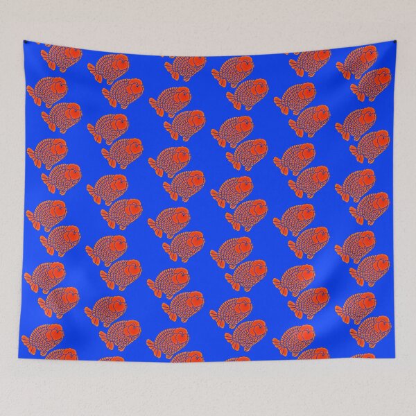 Item preview, Ranchu Goldfish Full Red Side View Pair Logo designed and sold by Nosnah.