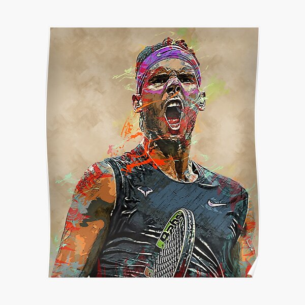 Peinture de Rafael Nadal Poster
