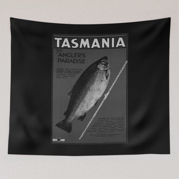 Item preview, Tasmania Noire vintage travel poster designed and sold by stickart-marek.