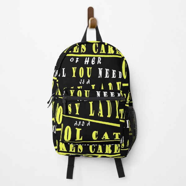 Item preview, Cool Cat Lady Design Text Yellow designed and sold by vineeth.