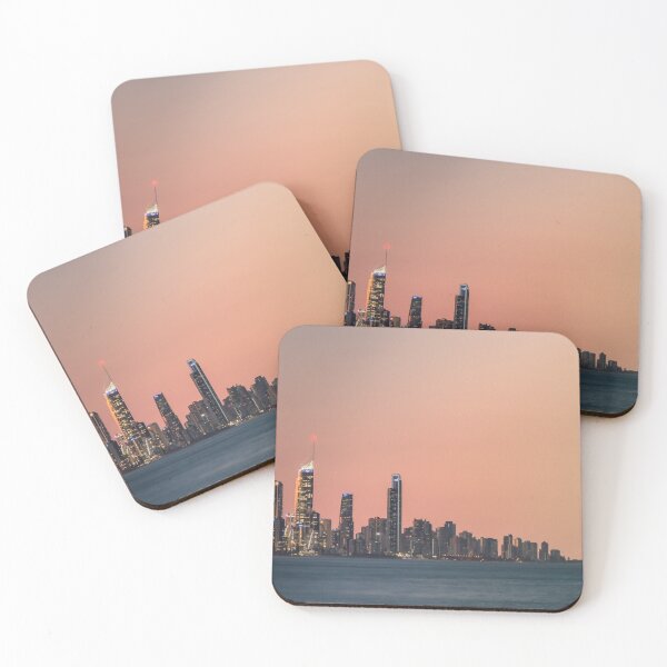 Item preview, Gold Coast skyline from Burleigh heads from dusk moving into night. designed and sold by Nick Kemp.